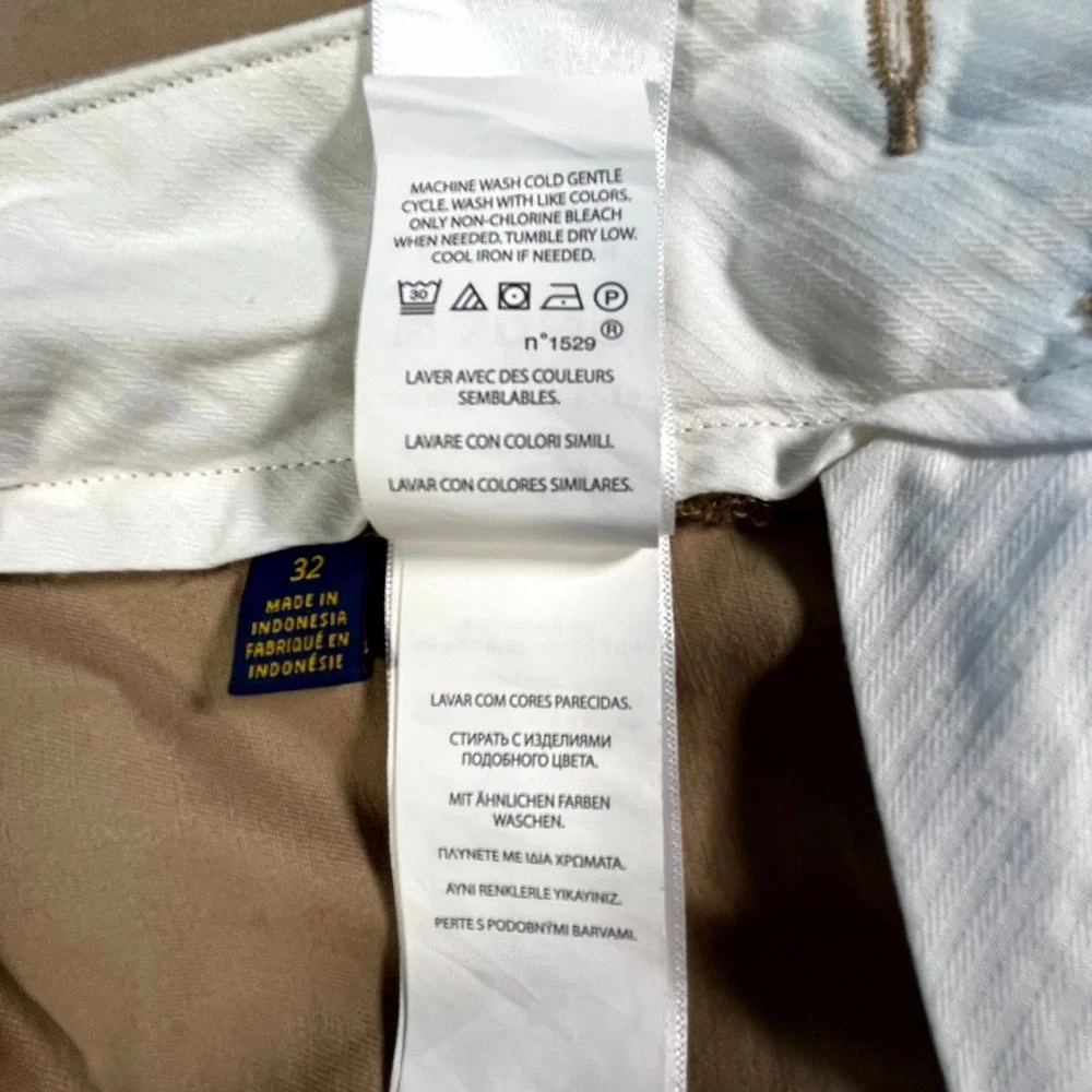 Polo Ralph Lauren Shorts‎ Mens 32 Beige Cotton Stretch Classic Fit Flat Front